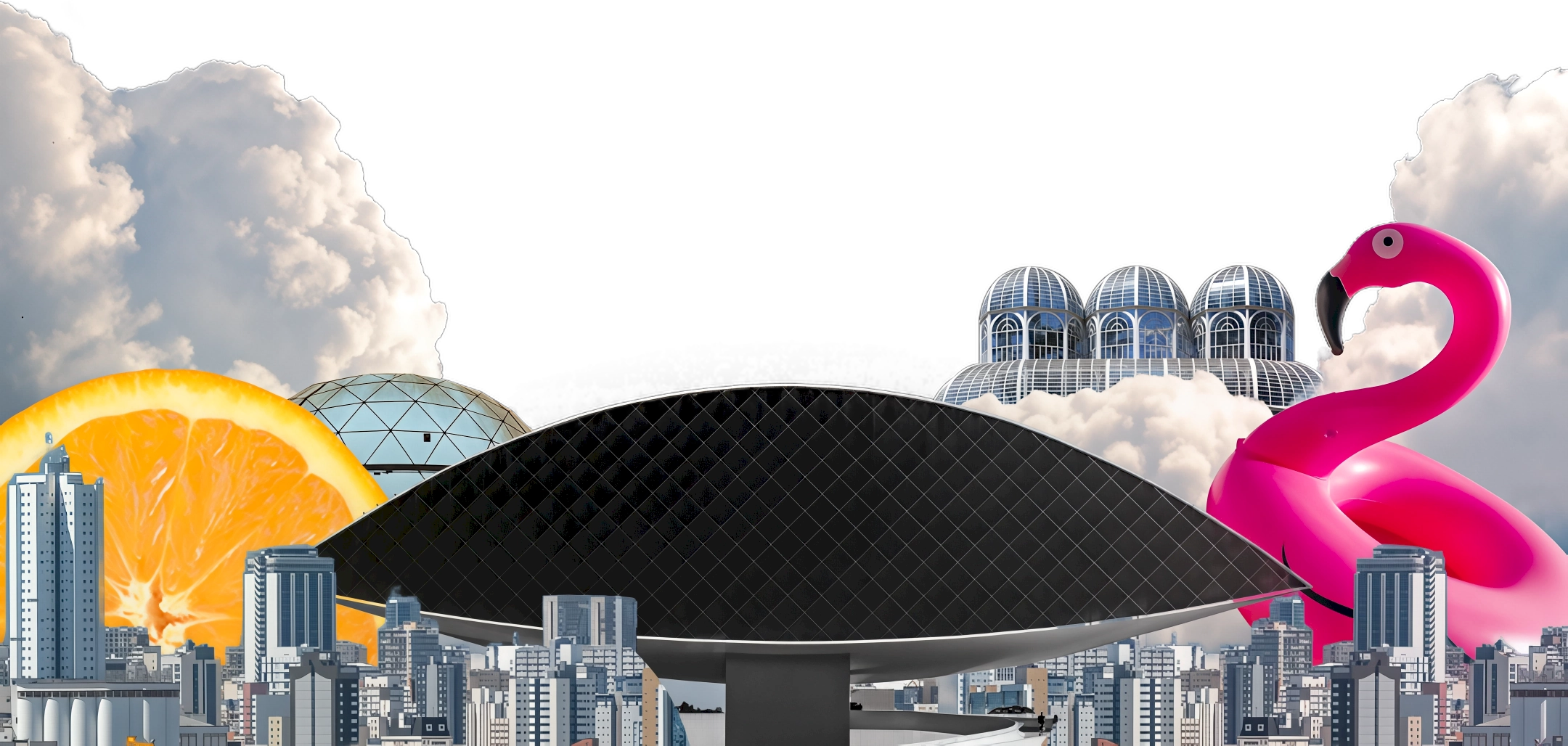 City skyline collage
